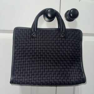 MZ Wallace Black Woven Crossbody Bag